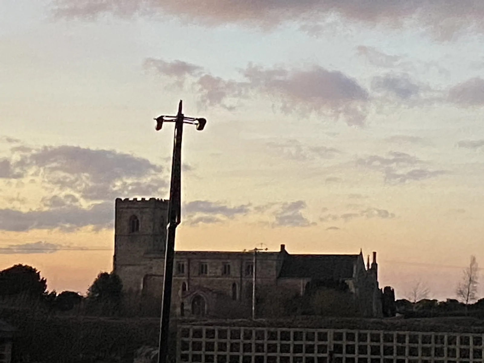 St Edmund’s church at dusk