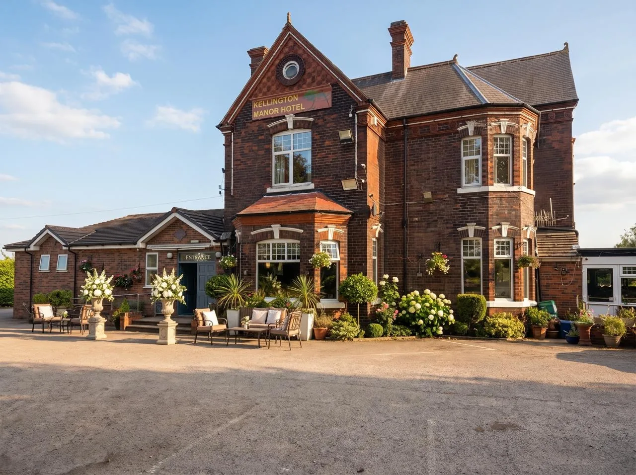 Kellington Manor, the 1892 house, in evening light